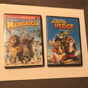 Two DVDs: Madagascar + Over The Hedge DVDs